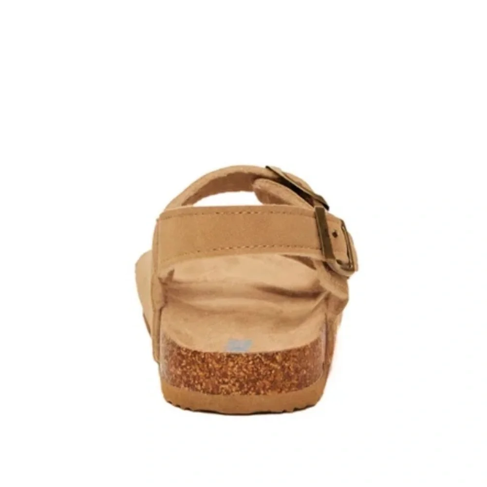 NWT FabKids Classic Cork Sole Buckle Sandal Tan‎ 10